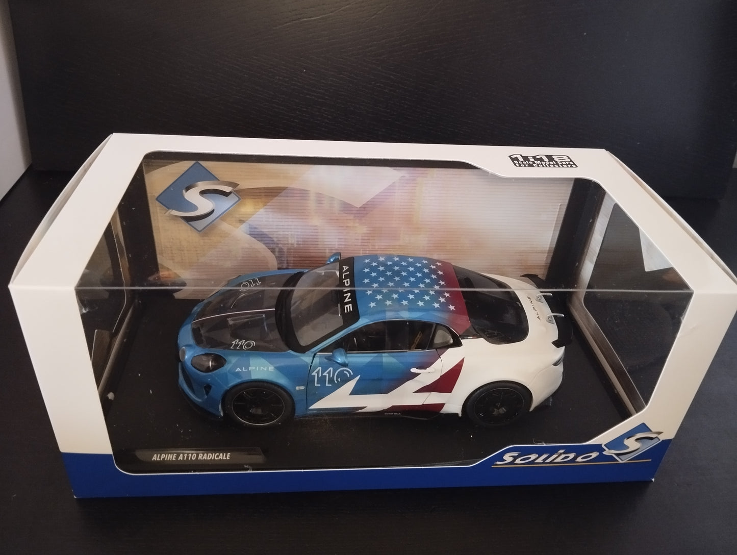 1/18 ALPINE A110 Radical US Racing 2023 Bleu