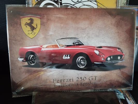 Plaque Vintage Ferrari décoration