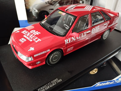 1/18 Renault 21 TURBO Mk.1 – Record de Vitesse sur Glace – 1988 Solido Neuve 
Ref : S1807707