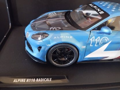 1/18 ALPINE A110 Radical US Racing 2023 Bleu