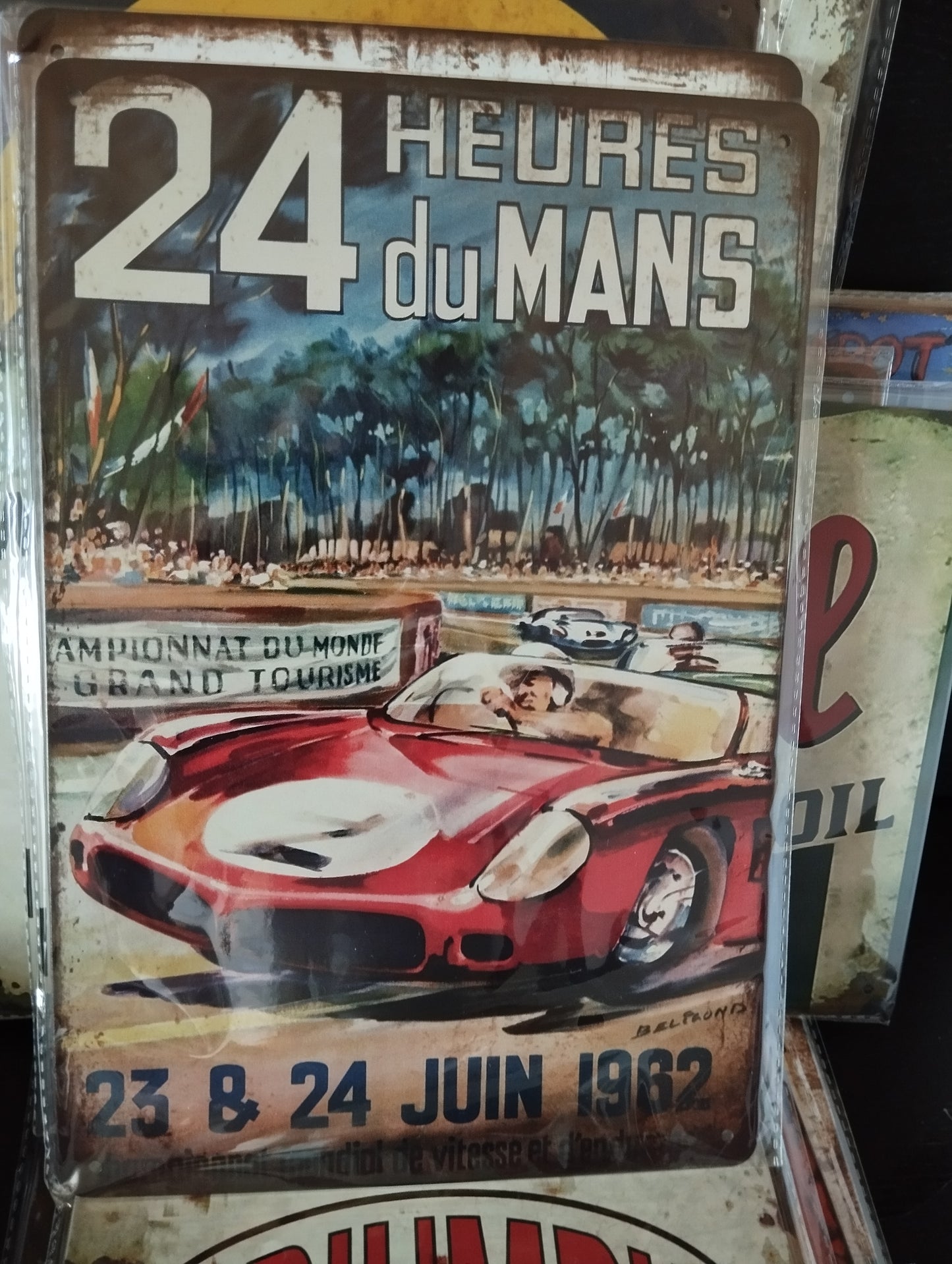 Plaque Vintage Métal 24h du mans neuf