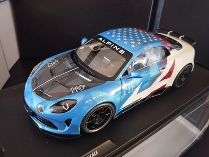 1/18 ALPINE A110 Radical US Racing 2023 Bleu